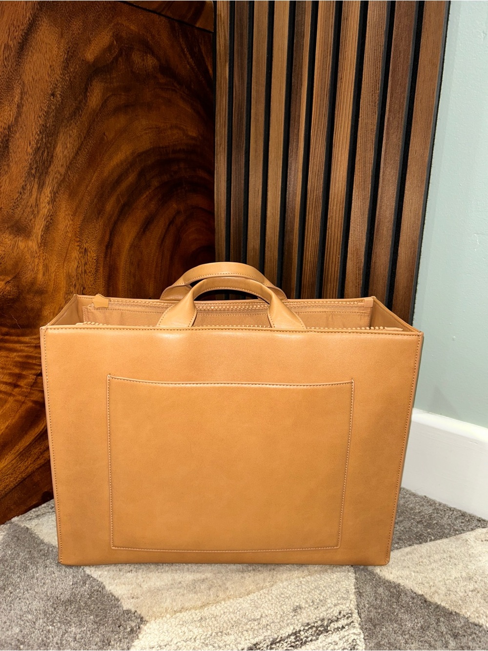 Dagne Dover Legend Tote Camel Tan Laptop Work Bag Shoulder Strap